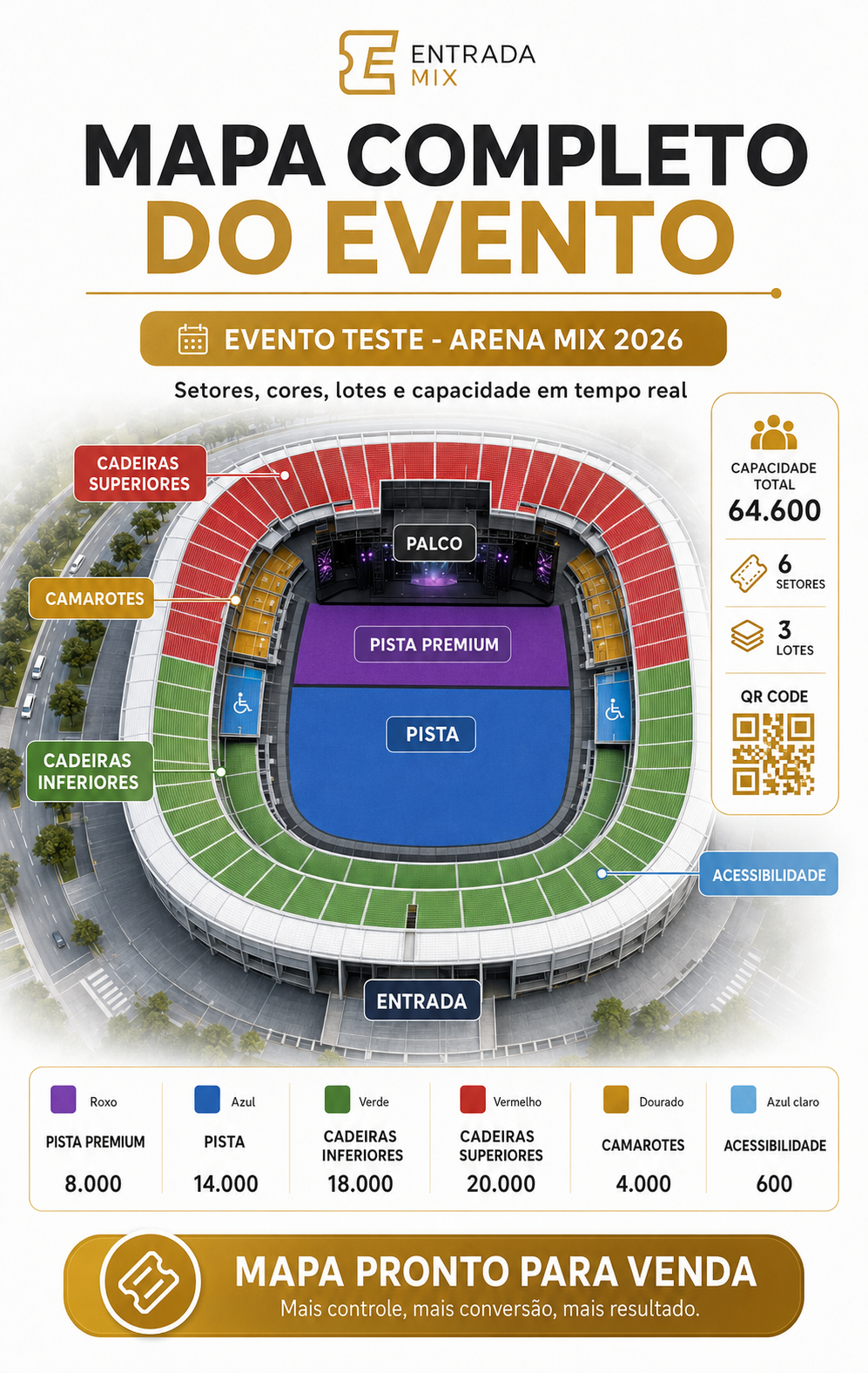 Mapa completo do evento Reserva Mix